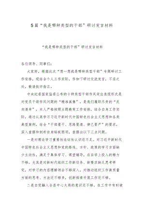 5篇“我是哪种类型的干部”研讨发言材料.docx