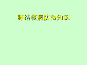 肺结核病防治知识讲座[1].ppt