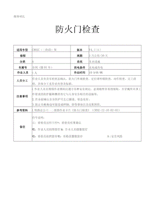 CRH动车组作业指导书-防火门检查.docx