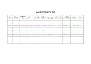 食品添加剂使用记录表格.docx