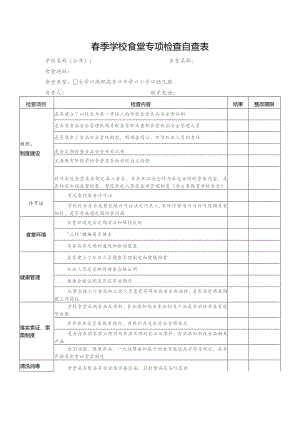 春季学校食堂专项检查自查表.docx