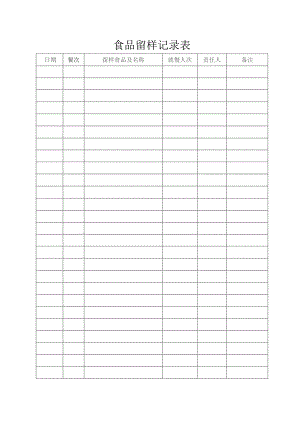 食品留样记录表.docx