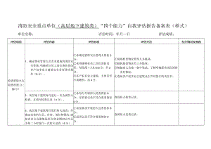 消防安全重点单位（高层地下建筑类）“四个能力”自我评估报告备案表.docx