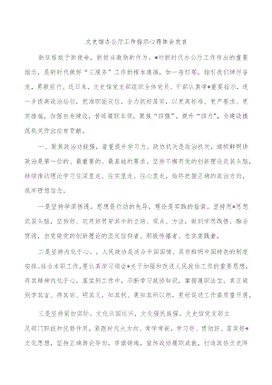 文史馆办公厅工作指示心得体会发言.docx