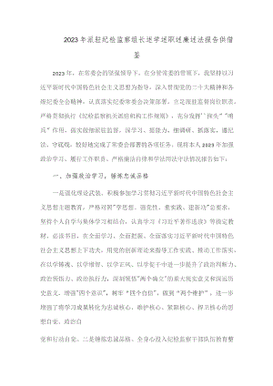 2023年派驻纪检监察组长述学述职述廉述法报告供借鉴.docx