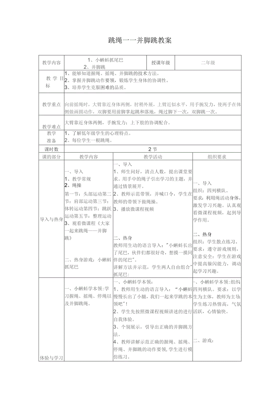 小学体育—跳绳-并脚跳—教案—范桂艳.docx_第1页