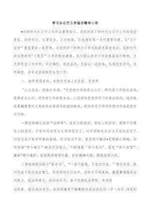 学习办公厅工作指示精神心得.docx