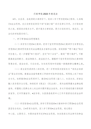 行政审批2023年度述法.docx