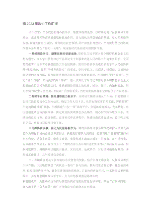 镇2023年政协工作汇报.docx