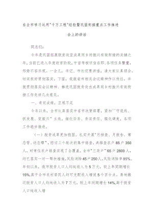 在全市学习运用“千万工程”经验暨巩固衔接重点工作推进会上的讲话.docx