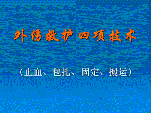 外伤救护四项技术.ppt