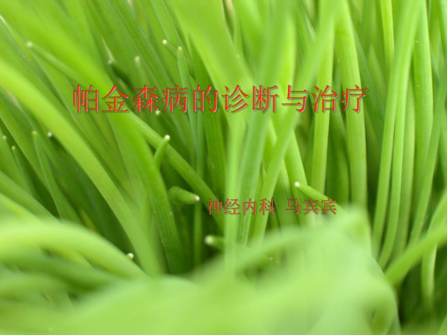 帕金森病诊断与治疗马改后.ppt_第1页