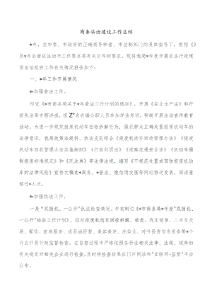 商务法治建设工作总结.docx