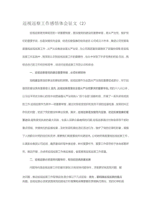 巡视巡察工作感悟体会征文 .docx