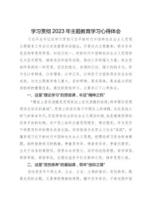 2023年第二批主题教育学习心得体会.docx
