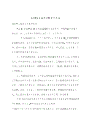 网络安全宣传主题工作总结.docx