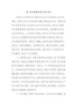 第二批主题教育研讨发言材料.docx