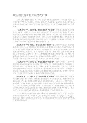 镇主题教育工作开展情况汇报.docx