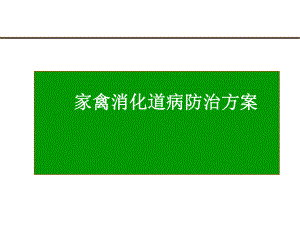 家禽消化道疾病防治方案.ppt