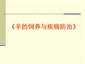 羊的饲养与疾病防治.ppt