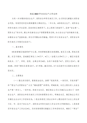街道2023年安全生产工作总结.docx