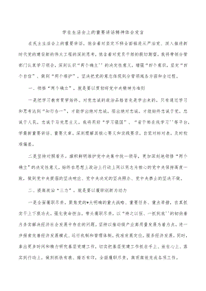 学在生活会上的重要讲话精神体会发言.docx