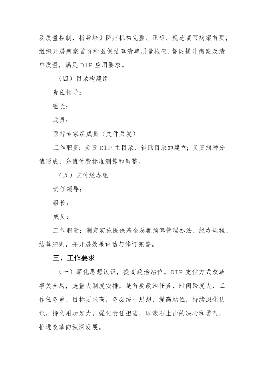 成立dip支付方式改革领导小组及工作专班的通知.docx_第3页