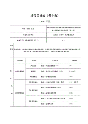 绩效目标表晋中市.docx