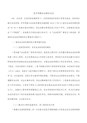 医疗保障法治建设总结.docx