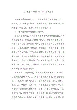 个人履行“一岗双责”责任情况报告.docx