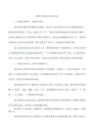 集团公司团支部总结汇报.docx