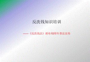 反洗钱培训资料.ppt
