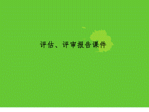 可行性研究报告评估内容.ppt