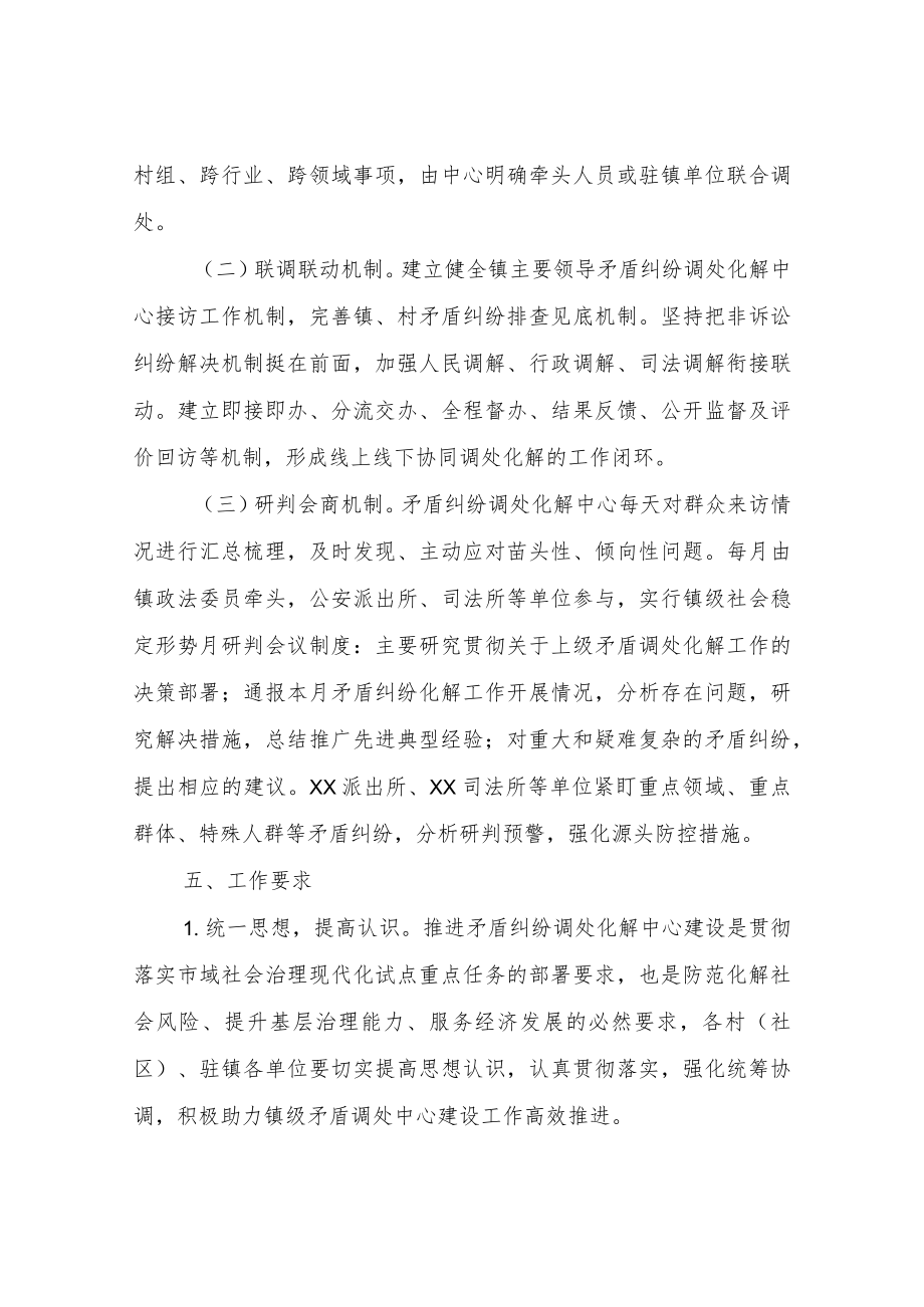 XX镇“一站式”矛盾纠纷调处化解中心建设的实施方案.docx_第3页