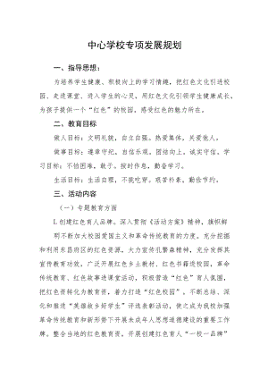 中心学校专项发展规划.docx