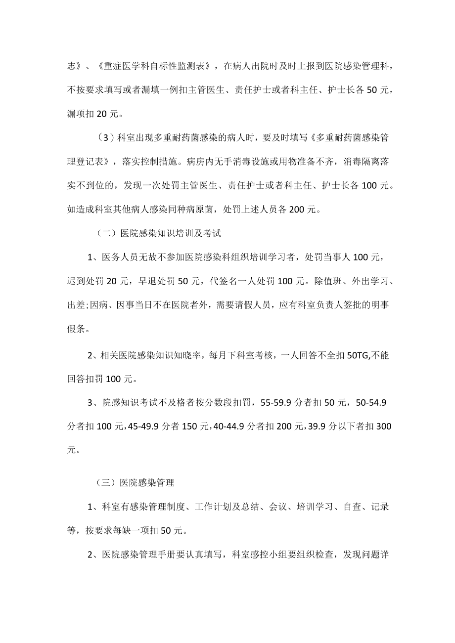 XXXX医院感染监测管理奖罚制度.docx_第3页