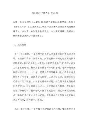 《昆钢之“锈”》观后感2篇.docx