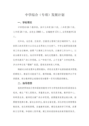 中学综合（专项）发展计划.docx