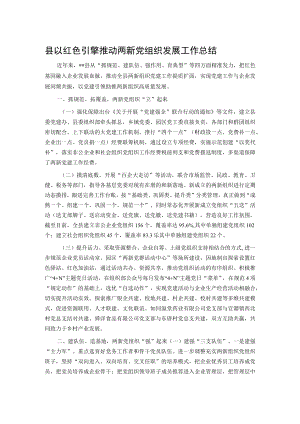 县以红色引擎推动两新党组织发展工作总结.docx