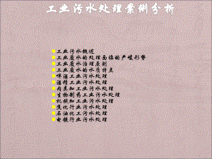 污水处理案例分析工业.ppt