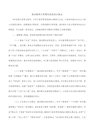 推动精神文明建设经验亮点做法.docx