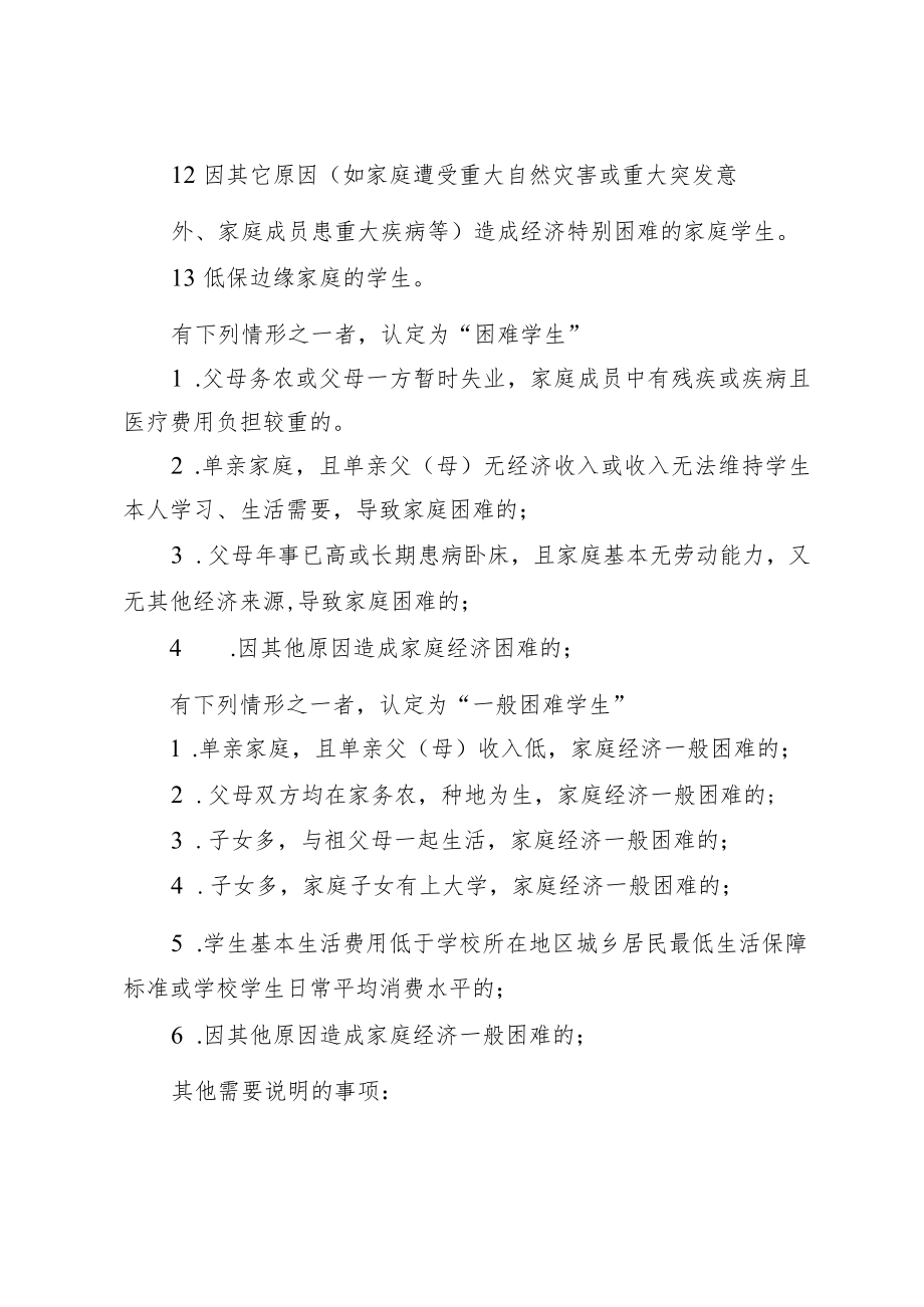 XX小学家庭经济困难学生认定工作实施细则.docx_第3页