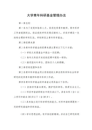 大学青年科研基金管理办法.docx
