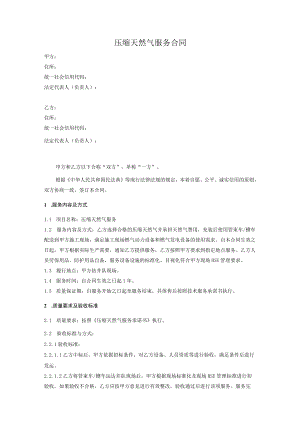 压缩天然气服务合同模板.docx
