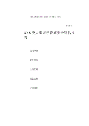 在用大型游乐设施安全评估报告（格式）.docx