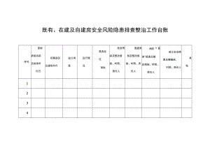 既有、在建及自建房安全风险隐患排查整治工作台账.docx