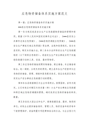 应急物资储备体系实施方案范文.docx