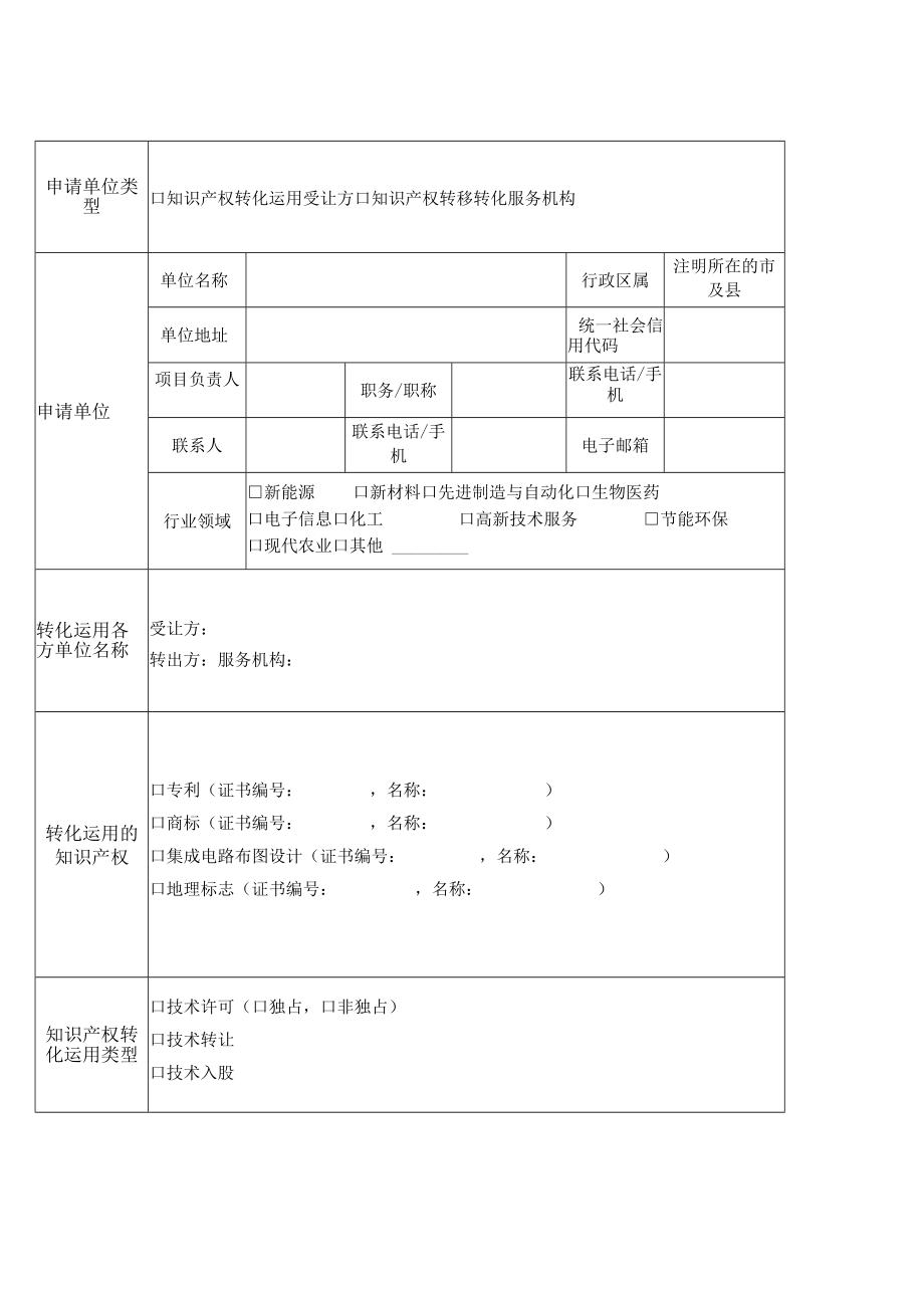 自治区知识产权转化运用补助资金申请表.docx_第3页