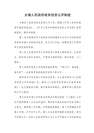 乡镇人民政府政务信息公开制度.docx