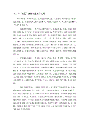 2022年“五星”支部创建工作汇报.docx